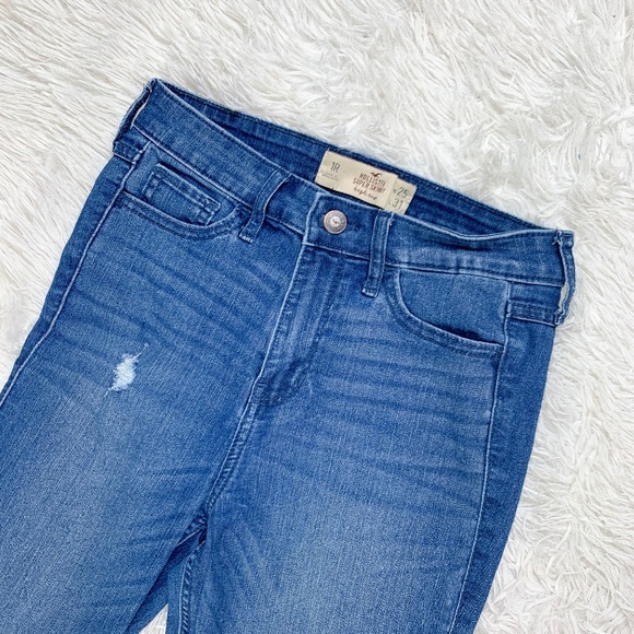 Hollister Dark Wash Super Skinny High Rise Jeans - Picture 4 of 5